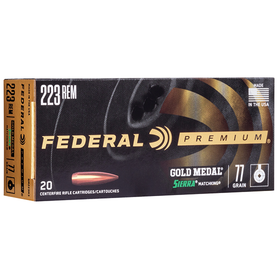 FED GOLD MEDAL 223REM 77GR SIE MK BTHP 20/10 - Sale